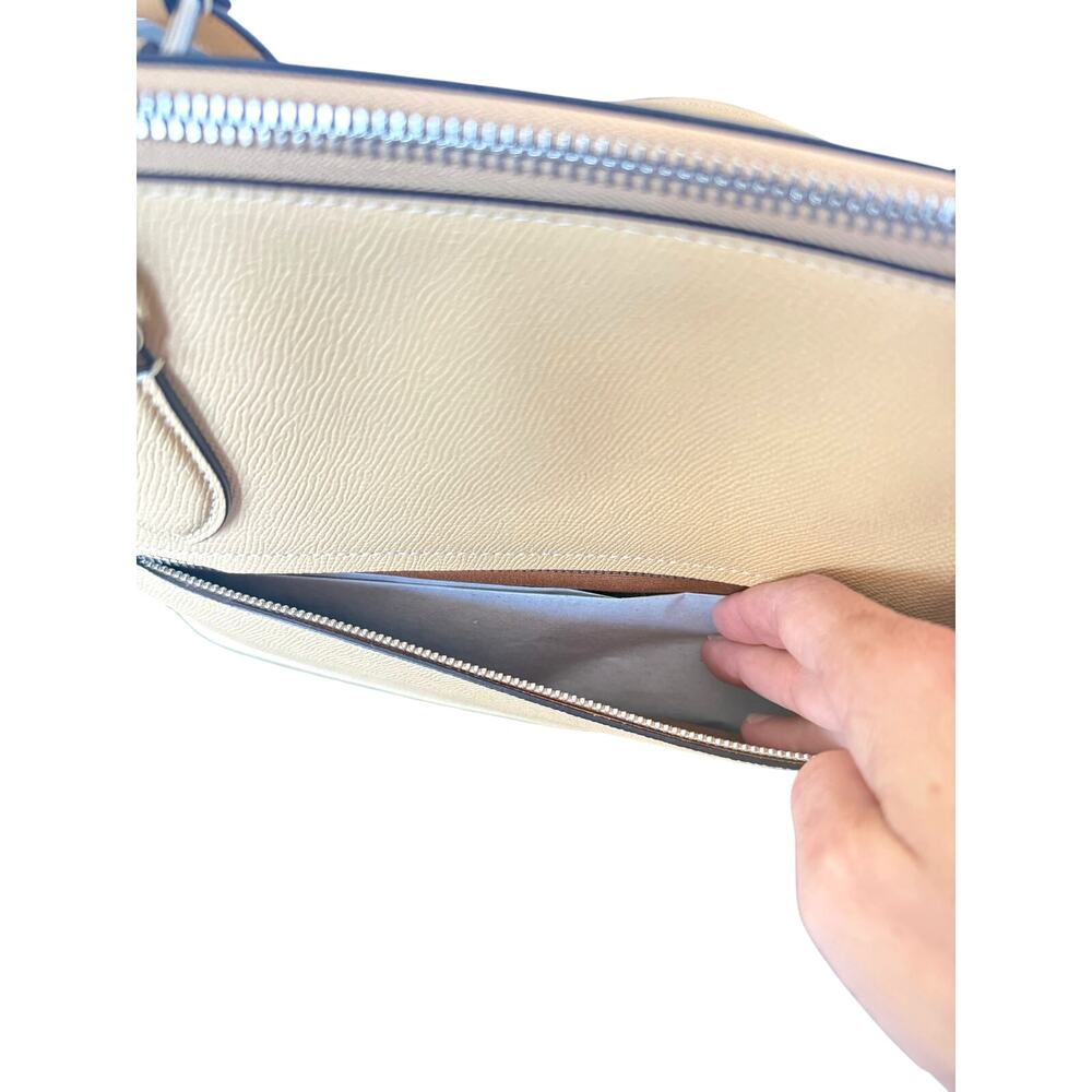 Coach Gallery Tote Butter Yellow Crossgrain Leather Shoulder Bag - Picture 9 of 14